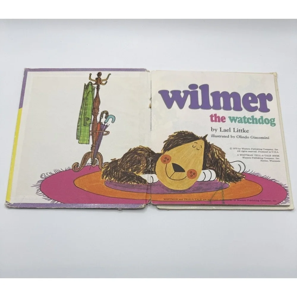Vintage 1970 Wilmer the Watchdog Book Whitman Tell-A-Tale Hardcover Rare